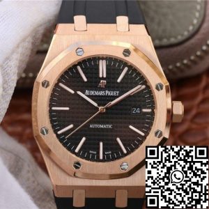 Replica Audemars Piguet Royal Oak 15400OR.OO.D002CR.01 JF Factory 1:1 Best Edition Swiss ETA3120 Black Dial