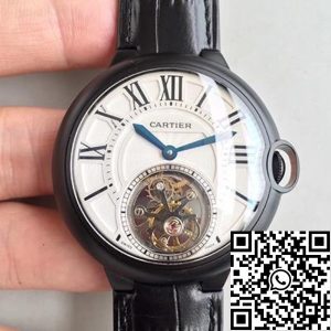 Replica Ballon Bleu De Cartier Tourbillon Men Watches 1:1 Best Edition Swiss Tourbillon White Dial