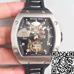Replica Richard Mille RM001 Tourbillon JB factory 1:1 Best Edition Swiss Tourbillon Black Dial
