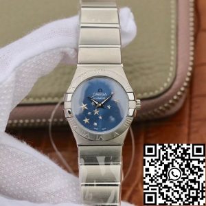 Replica Omega Constellation Quartz Ladies 27mm TW Factory 1:1 Best Edition Swiss Eta Quartz 1376 Blue Dial