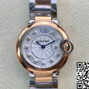 Replica Ballon Bleu De Cartier 28MM W3BB0005 1:1 Best Edition V6 Factory Diamond Dial