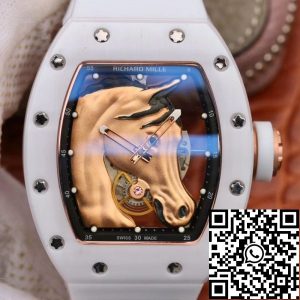 Replica Richard Mille Polo Club Saint Tropez RM52-02 KV Factory Mechanical Watches 1:1 Best Edition Swiss ETA8215 Gold Horse Dial