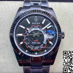 Replica Rolex Sky Dweller 40MM 1:1 Best Edition WWF Factory DIW Black Dial