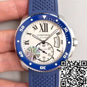 Replica Calibre De Cartier Diver WSCA0011 JF Factory 1:1 Best Edition Swiss ETA2836-2 White Dial