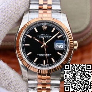Replica Rolex Datejust 36MM 126231 AR Factory Men Watches 1:1 Best Edition Swiss ETA3135 Black Dial