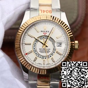 Replica Rolex Sky Dweller M326933-0009 1:1 Best Edition Noob Factory White Dial