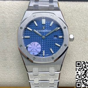 Replica Audemars Piguet Royal Oak 67650ST.OO.1261ST.01 1:1 Best Edition JF Factory Blue Dial Swiss Quartz