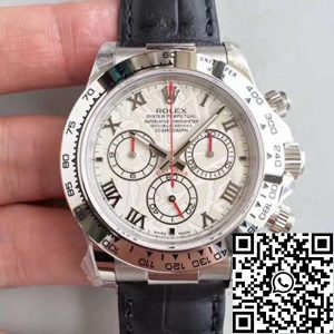 Replica Rolex Daytona Cosmograph 116520 JH Factory White Dial 1:1 Best Edition Swiss ETA4130