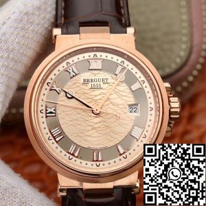 Replica Breguet MARINE 5517BB/Y2/9ZU V9 Factory 1:1 Best Edition Swiss ETA9015 Gold dial