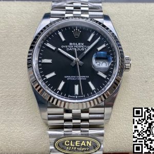 Replica Rolex Datejust M126234-0015 36MM 1:1 Best Edition Clean Factory Black Dial