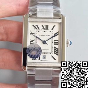 Replica Cartier Tank Solo W5200028 ZF Factory 1:1 Best Edition Swiss ETA9015 White Dial