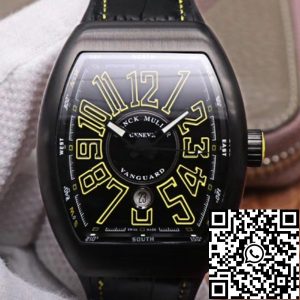 Replica Franck Muller Vanguard V 45 SC DT TT NR BR JA 1:1 Best Edition ZF Factory Black Dial Swiss ETA9015