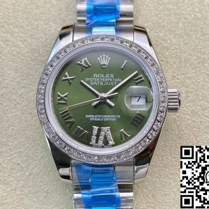 Replica Rolex Datejust 28MM 1:1 Best Edition BP Factory Diamond-set Green Dial
