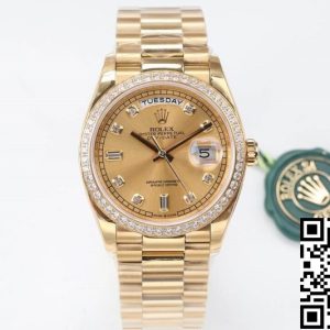 Replica Rolex Day Date M128348RBR-0008 1:1 Best Edition EW Factory Diamond Dial