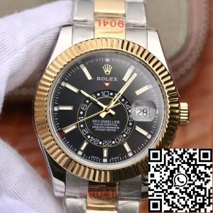 Replica Rolex Sky Dweller M326933-0002 1:1 Best Edition Noob Factory Black Dial