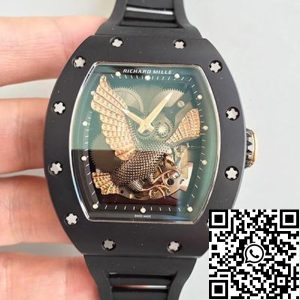 Replica Richard Mille RM023 Men Watches 1:1 Best Edition Swiss ETA8215 Rose Gold Eagle Skeleton Dial