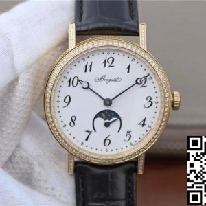 Replica Breguet Classique Moonphase 9087BB/29/964 1:1 Best Edition TW Factory Yellow Gold Diamond