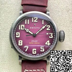 Replica Zenith Pilot 11.2430.679.21.C801 XF Factory 1:1 Best Edition Swiss ETA9015 Pink dial