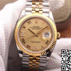 Replica Rolex Datejust 126233 1:1 Best Edition EW Factory Gold Dial