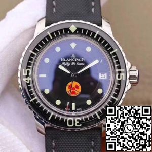 Replica Blancpain Fifty Fathoms 5015B-1130-52 ZF Factory 1:1 Best Edition Swiss ETA2836-2 Superlumed Correct Textured Black Dial