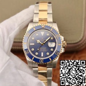 Replica Rolex Submariner 116613 18K Gold Wrapped GM Factory 1:1 Best Edition Swiss ETA2836 904L Stainless Steel Bracelet