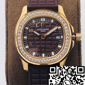 Replica Patek Philippe Aquanaut 5067A Quartz Movement 1:1 Best Edition PPF Factory Rose Gold Brown Dial