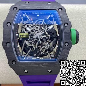 Replica Richard Mille RM35-02 1:1 Best Edition T+ Factory NTPT Carbon Fiber Purple Strap