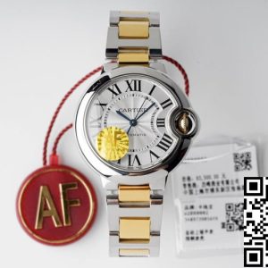 Replica Ballon Bleu De Cartier W2BB0002 33MM 1:1 Best Edition AF Factory White Dial