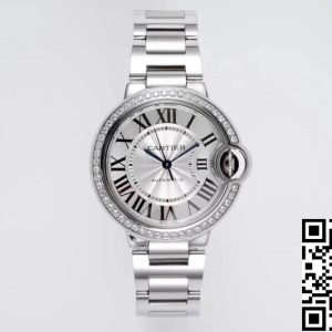 Replica Ballon Bleu De Cartier W4BB0016 33MM 1:1 Best Edition AF Factory White Dial