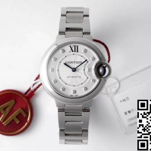 Replica Ballon Bleu De Cartier WE902074 33MM 1:1 Best Edition AF Factory Silver Dial