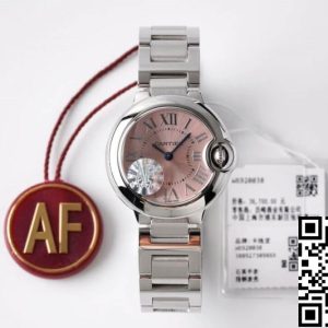 Replica Ballon Bleu De Cartier Quartz 28MM W6920038 1:1 Best Edition AF Factory Pink Dial