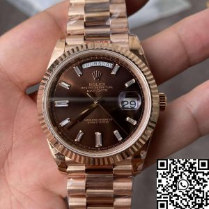 Replica Rolex Day Date M228235-0003 1:1 Best Edition GM Factory V2 Chocolate Dial