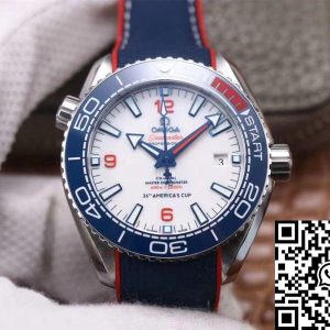 Replica Omega Seamaster Planet Ocean 36th America’s Cup Limited Edition 1:1 Best Edition VS Factory White Dial Swiss ETA8900