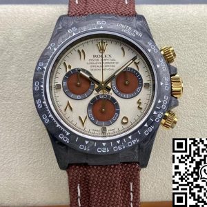 Replica Rolex Daytona Cosmograph Diw Custom Version 1:1 Best Edition Noob Factory Brown Strap