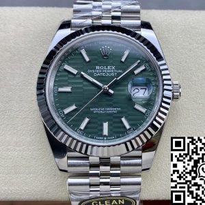 Replica Rolex Datejust 41MM M126334-0030 1:1 Best Edition Clean Factory Green Dial