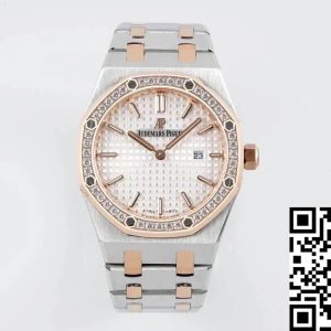 Replica Audemars Piguet Royal Oak Quartz 33MM 67651SR.ZZ.1261SR.01 1:1 Best Edition ZF Factory White Dial