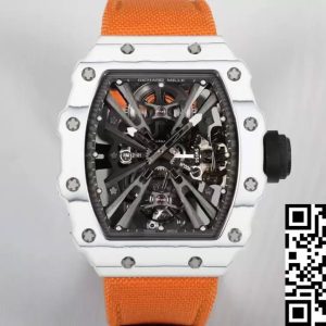 Replica Richard Mille RM12-01 Tourbillon 1:1 Best Edition RM Factory Carbon Fiber Case Orange Strap
