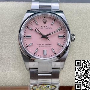 Replica Rolex Oyster Perpetual M126000-0008 36MM 1:1 Best Edition Clean Factory Pink Dial