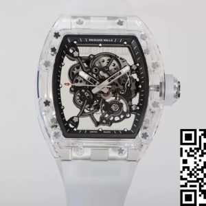 Replica Richard Mille RM055 1:1 Best Edition RM Factory Transparent Skeleton Dial