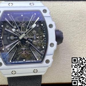 Replica Richard Mille RM12-01 Tourbillon 1:1 Best Edition RM Factory White Carbon Fiber Case