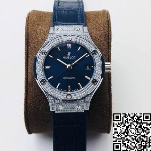 Replica Hublot Classic Fusion 38MM 1:1 Best Edition HB Factory Diamond Blue Dial