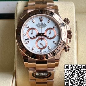 Replica Rolex Daytona M116505-0010 1:1 Best Edition BT Factory Rose Gold