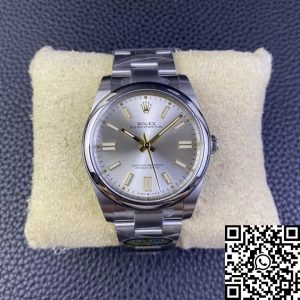 Replica Rolex Oyster Perpetual M124300-0001 41MM 1:1 Best Edition Clean Factory Silver Dial