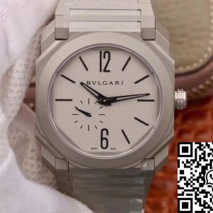 Replica Bvlgari Octo Finissimo 103011 1:1 Best Edition BV Factory Silver Gray Dial
