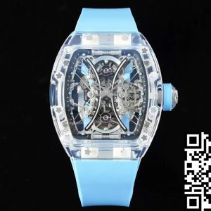 Replica Richard Mille RM053-02 Tourbillon 1:1 Best Edition RM Factory Blue Rubber Strap