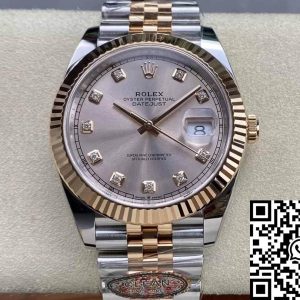 Replica Rolex Datejust 41MM M126331-0008 1:1 Best Edition Clean Factory Rose Gold