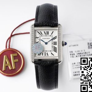 Replica Cartier Tank Quartz 1:1 Best Edition AF Factory Diamond Bezel