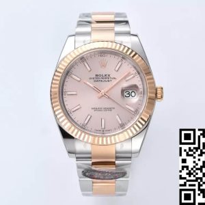 Replica Rolex Datejust 41MM M126331-0009 1:1 Best Edition Clean Factory Rose Gold