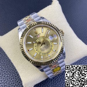 Replica Rolex Sky Dweller M336933-0002 1:1 Best Edition Noob Factory V2 Champagne Dial