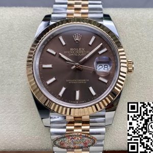Replica Rolex Datejust 41MM M126331-0002 1:1 Best Edition Clean Factory Rose Gold
